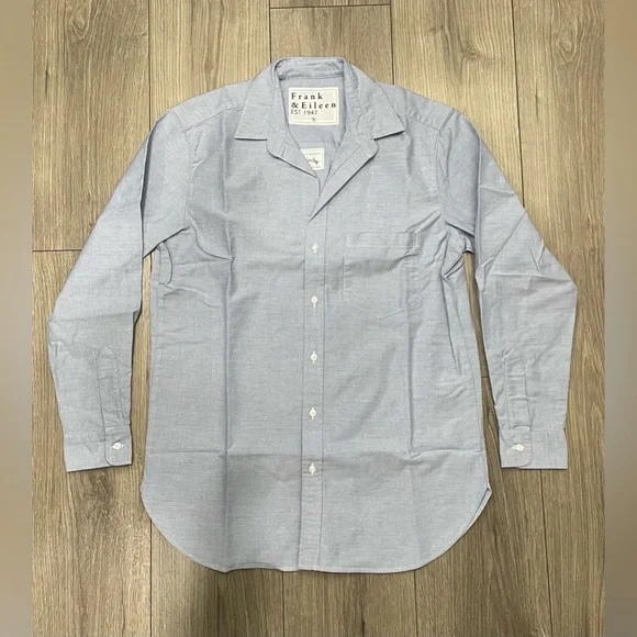 Frank & Eileen Joedy Boyfriend Oxford Cotton Button-Up Shirt NWT Size‎ Small - Picture 3 of 12